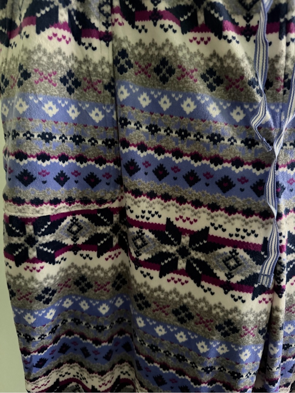 Nautica Fair Isle Lounge Pants in Gray, Navy, Lavender - Picture 3 of 6